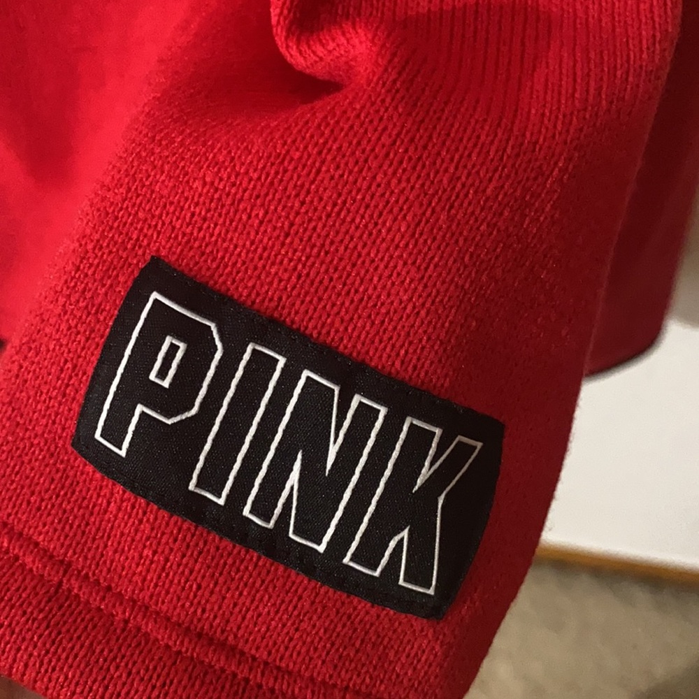 Pink Victoria Secret cropped hoodie. - Picture 3 of 4
